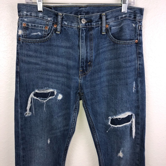 Levi’s 32 x 32 510 skinny distressed rip jean - Picture 2 of 5